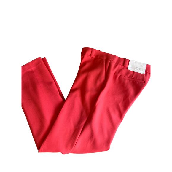 LOFT Marisa Straight Leg Pants Melon 6 - Picture 2 of 8